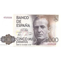 1979 - Spain PIC 160 5000 pesetas UNC-