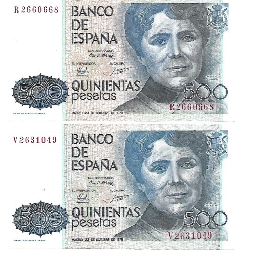 1979 - España GU 530 billete de 500 pesetas EBC CON SERIE