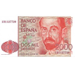 1980 - España GU 532 billete de 2000 pesetas S/C 1980 - España GU 532 billete de 2000 pesetas S/C