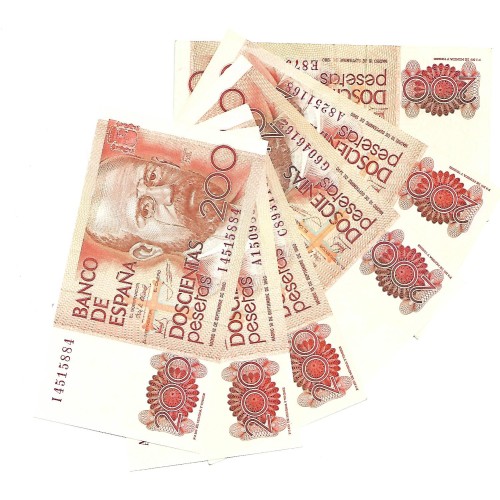 1980 - España GU 534 billete de 200 pesetas EBC SERIE A/M