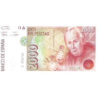 1992 - Spain PIC 164 2000 pesetas UNC