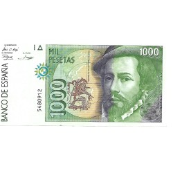 1992 - Spain PIC 163 1000 pesetas XF NO SERIE 1992 - Spain PIC 163 1000 pesetas XF NO SERIE