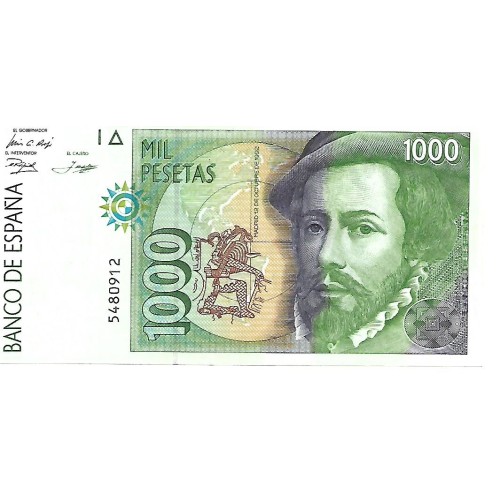 1992 - España GU 540 billete de 1000 pesetas EBC SIN SERIE