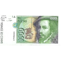 1992 - Spain PIC 163 1000 pesetas UNC SERIE A/6Z