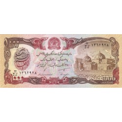 1991 - Afganistan pic 61c billete de 1000 Afghanis