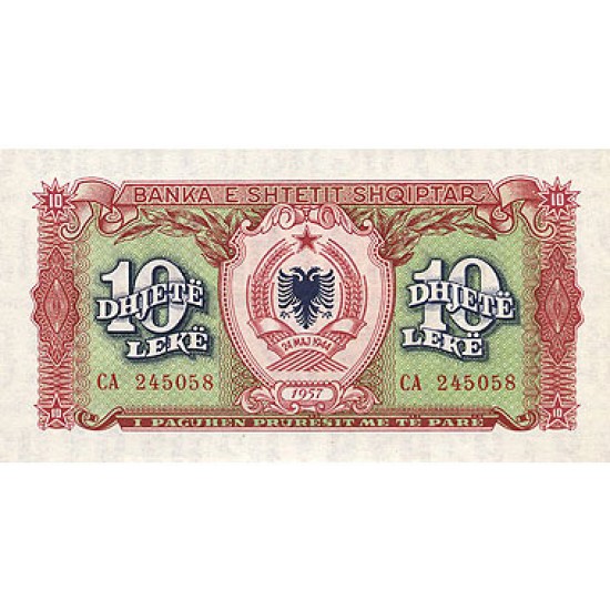 1957 - Albania P28 10 Leke notebank 1957 - Albania P28 10 Leke notebank