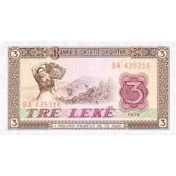 1976 - Albania P41 3 Leke notebank
