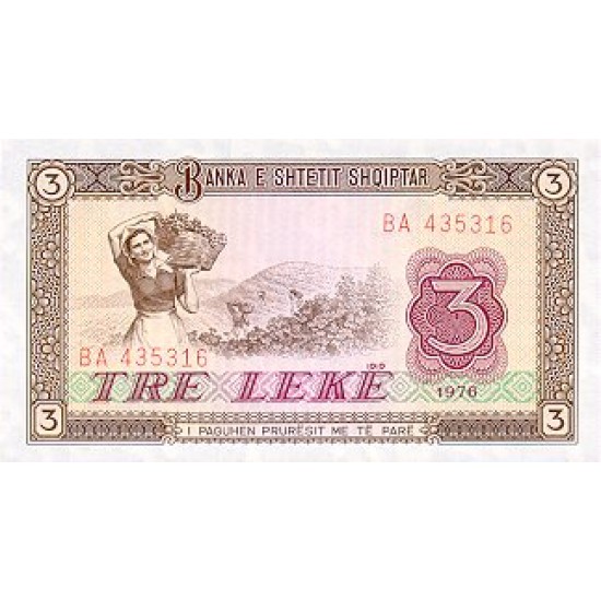 1976 - Albania P41 3 Leke notebank 1976 - Albania P41 3 Leke notebank