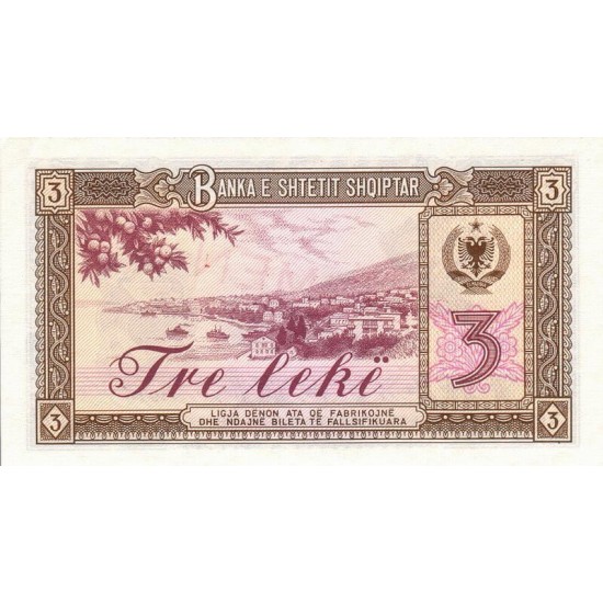 1976 - Albania P41s.2 3 Leke notebank Specimen 1976 - Albania P41s.2 3 Leke notebank Specimen