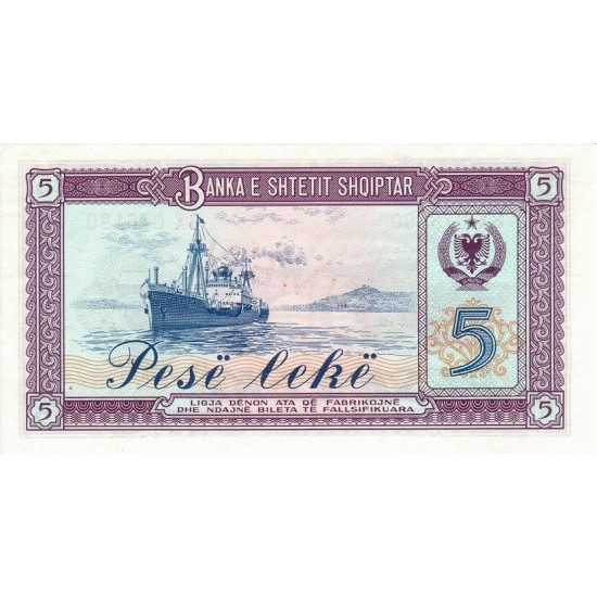 1976 - Albania P42s.2 5 Leke notebank Specimen 1976 - Albania P42s.2 5 Leke notebank Specimen