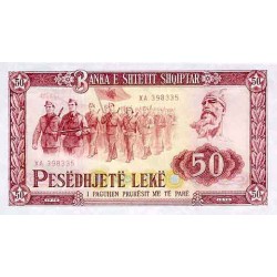 1976 - Albania P45c billete de 50 Leke