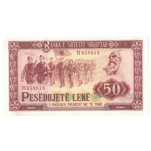 1976 - Albania P45b billete de 50 Leke