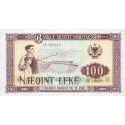1976 -  Albania P46b 100 Leke banknote