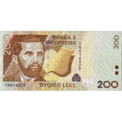 2001 - Albania P67 200 Leke Banknote
