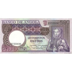 1973 - Angola P107 Billete de 500 Escudos