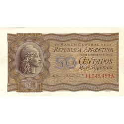 1950 - Argentina P259a 50 centavos