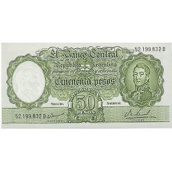 1968/69 - Argentina P276 billete de 50 Pesos