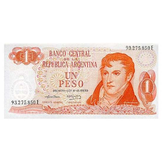 1974 - Argentina P293 1 Peso banknote 1974 - Argentina P293 1 Peso banknote