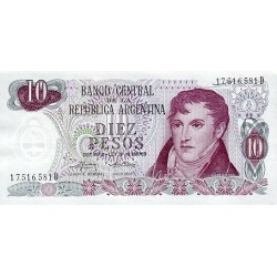1973/6 - Argentina P295 10 Pesos banknote