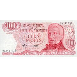 1976/8 - Argentina P302b 100 Pesos  banknote