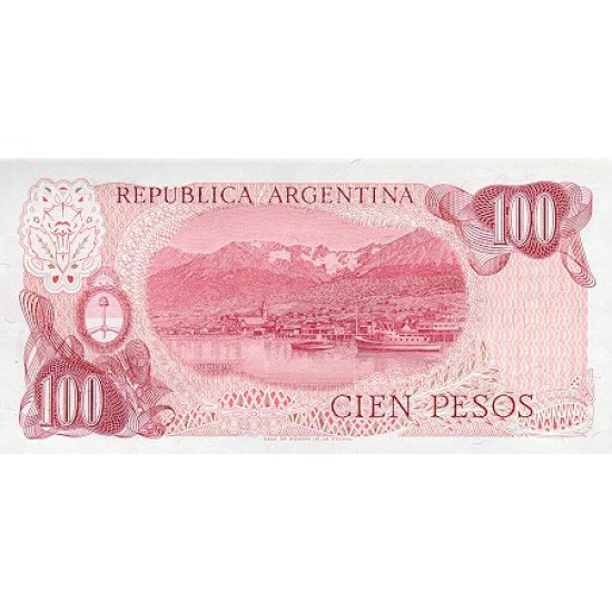 1977 - Argentina P302a 100 Pesos banknote 1977 - Argentina P302a 100 Pesos banknote