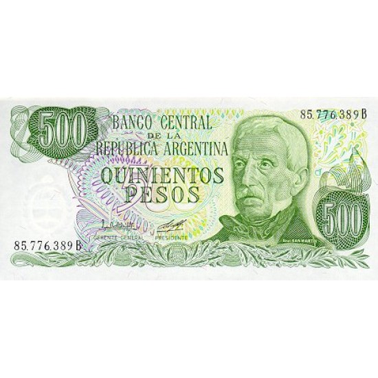 1977 - Argentina P303c 500 Pesos banknote 1977 - Argentina P303c 500 Pesos banknote