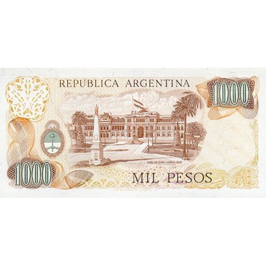 1976/83 - Argentina P304c 1,000 Pesos banknote 1976/83 - Argentina P304c 1,000 Pesos banknote