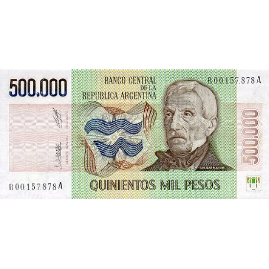1980 - Argentina P309 500,000 Pesos banknote 1980 - Argentina P309 500,000 Pesos banknote