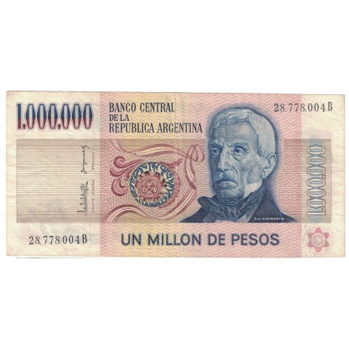 1981 - Argentina P310 billete de 1.000.000 pesos. Usado EBC
