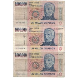 1981 - Argentina P310 billete de 1.000.000 pesos. Usado MBC