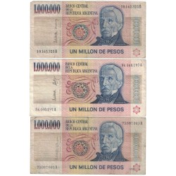 1981 - Argentina P310 1.000.000 Pesos used banknote VF