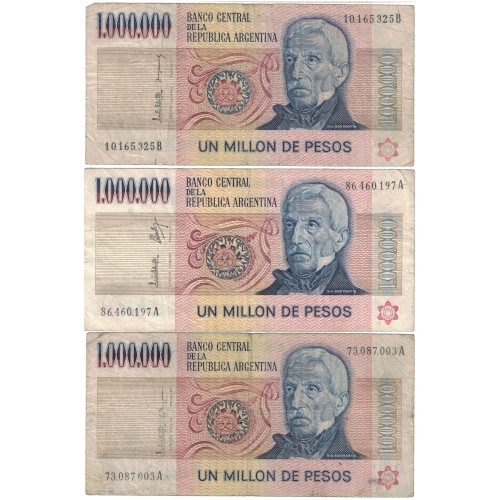 1981 - Argentina P310 billete de 1.000.000 pesos. Usado MBC