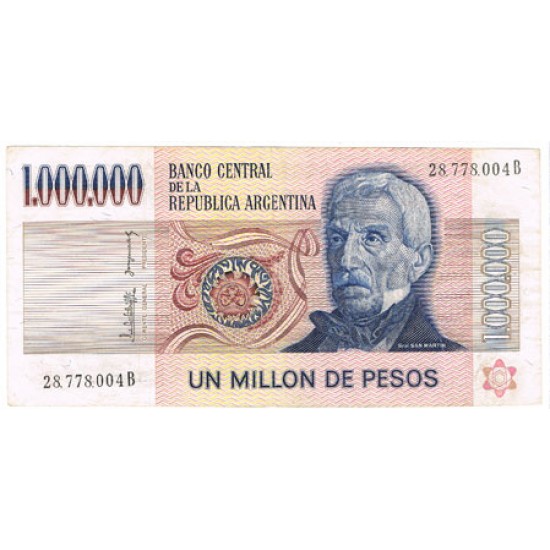 1981 - Argentina P310 1.000.000 Pesos used banknote F 1981 - Argentina P310 1.000.000 Pesos used banknote F