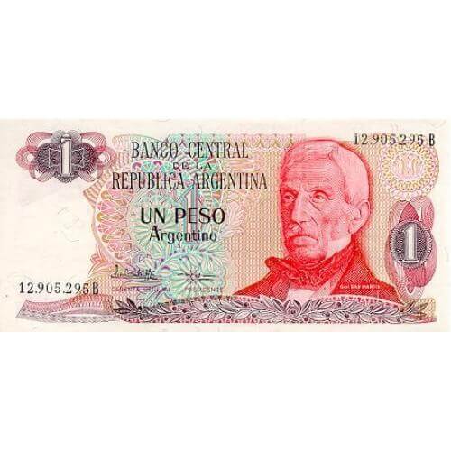 1983/4 - Argentina P311a 1 Peso banknote. Uncirculated for sale