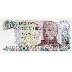 1983/4 - Argentina P312a billete de 5 Pesos