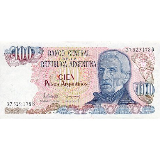 1983 - Argentina P315a 100 Pesos banknote 1983 - Argentina P315a 100 Pesos banknote