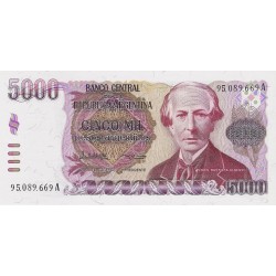 1984/5 - Argentina P318a billete de 5.000 Pesos