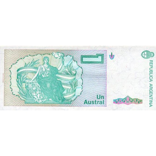 1989 - Argentina P323b 1 Austral banknote 1989 - Argentina P323b 1 Austral banknote