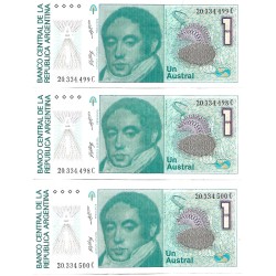 1985/9 - Argentina P323b 1 Austral banknote VF 1985/9 - Argentina P323b 1 Austral banknote VF