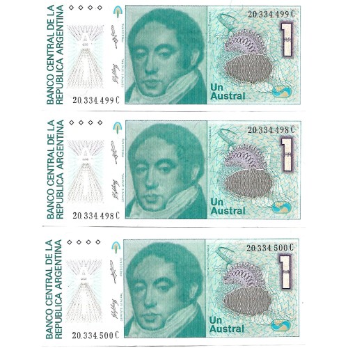 1985/9 - Argentina P323b billete de 1 Austral MBC 1985/9 - Argentina P323b billete de 1 Austral MBC