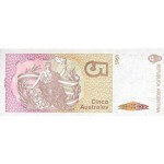 1989 - Argentina  P324b 5 Australes  banknote