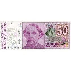1985/9 - Argentina P326b 50 Australes banknote