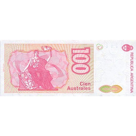 1989 - Argentina P327b 100 Australes banknote 1989 - Argentina P327b 100 Australes banknote