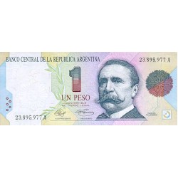 1992/4 - Argentina P339b billete de 1 Peso