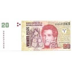 1999/2003 - Argentina P349 billete de 20 pesos S/C 1999/2003 - Argentina P349 billete de 20 pesos S/C