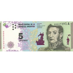 2015 - Argentina  P359 5 Pesos banknote