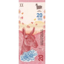 2017 - Argentina P361 billete de 20 Pesos