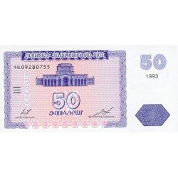 1993 - Armenia P35 billete de 50 Drams