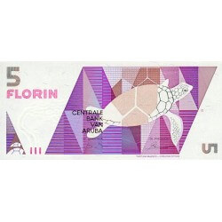 1990 - Aruba P6  5 Florins banknote
