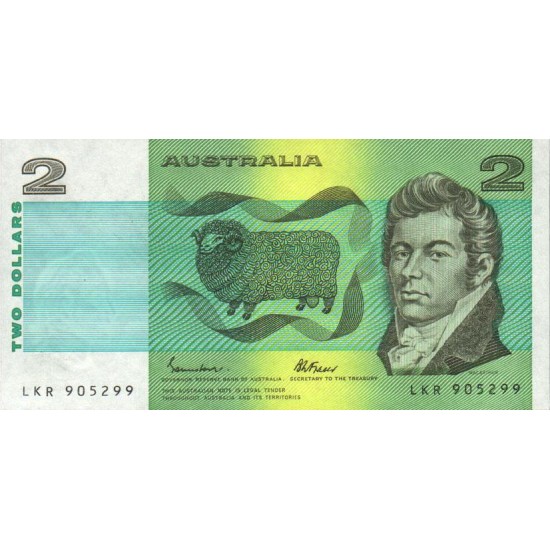 1985 - Australia P43e 2 Dollars banknote 1985 - Australia P43e 2 Dollars banknote